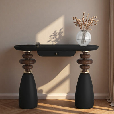 French Vintage Solid Wood Entryway Table