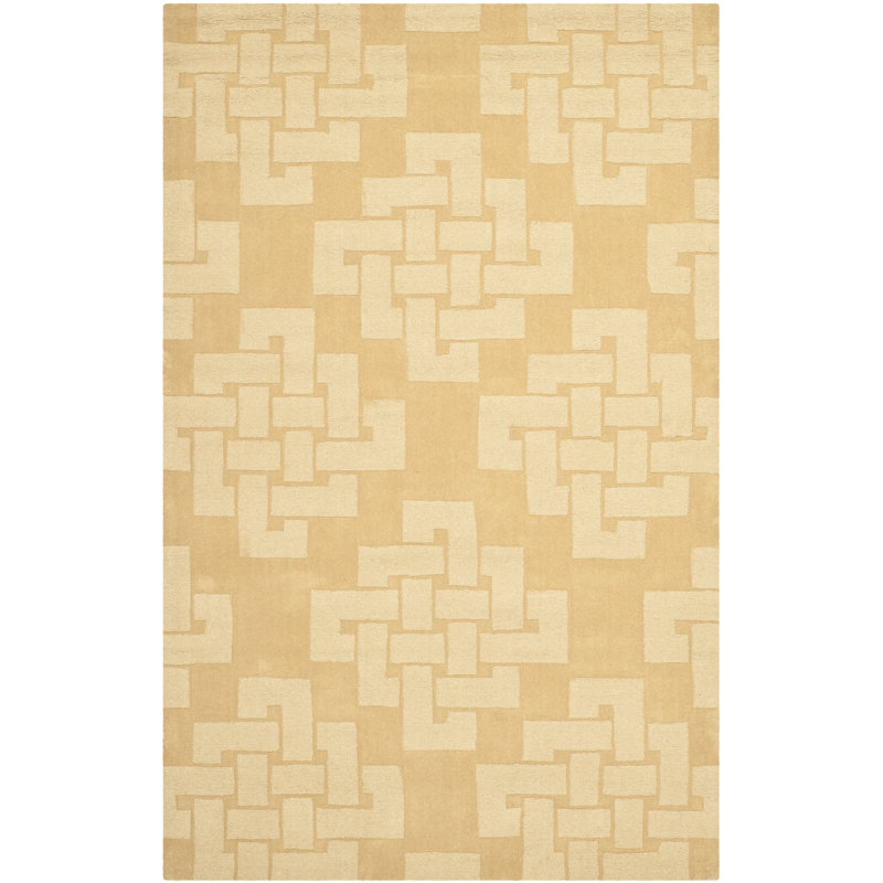 Martha Stewart Hand Tufted Wool Pile Geometric Rug, Rectangle 4' x 6'