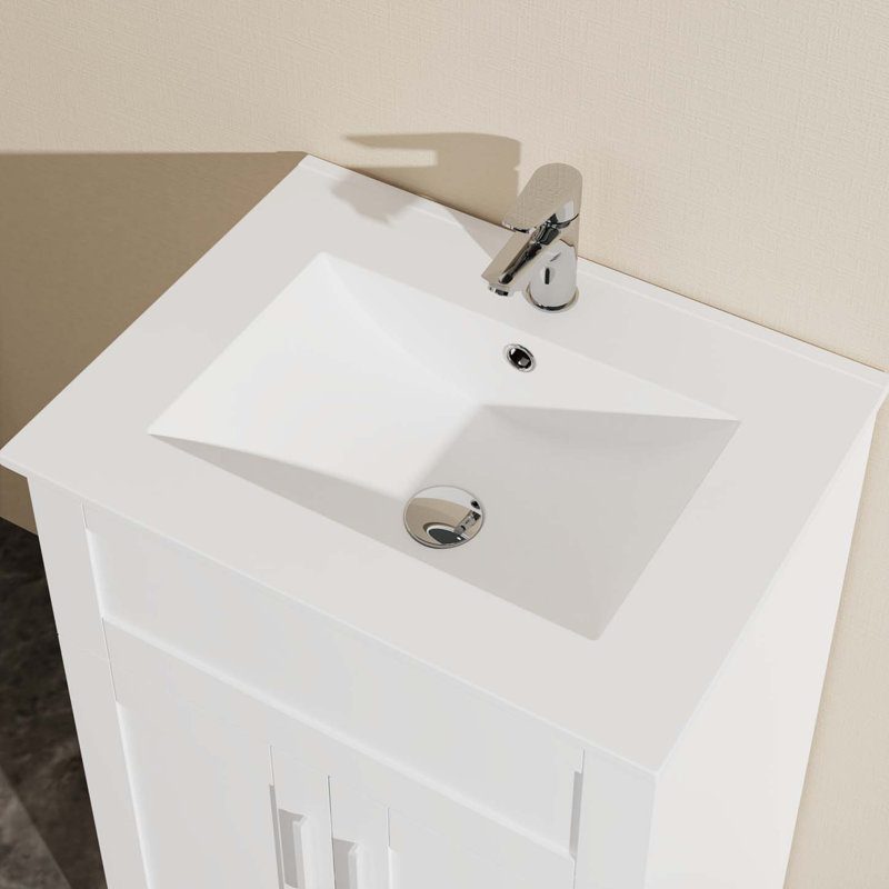 Meuble-lavabo moderne, meuble de salle de bain, Blanc