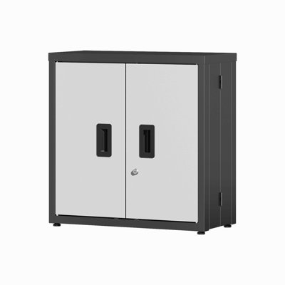 Metal Tool Garage Storage Cabinet With 2 Doors And Lock
