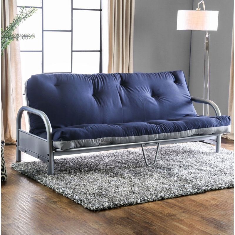 Matelas de futon en mousse à mémoire de forme 6 po Erdenheim, Bleu marine