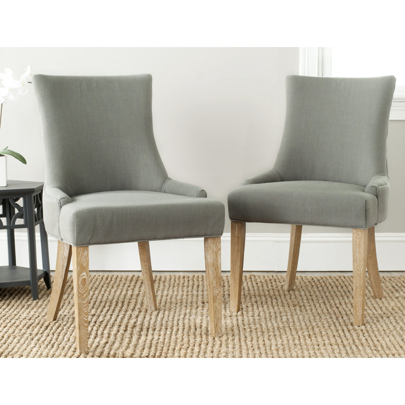 Capetown 19.5'' H Upholstered Side Chair, Granite Linen, 2