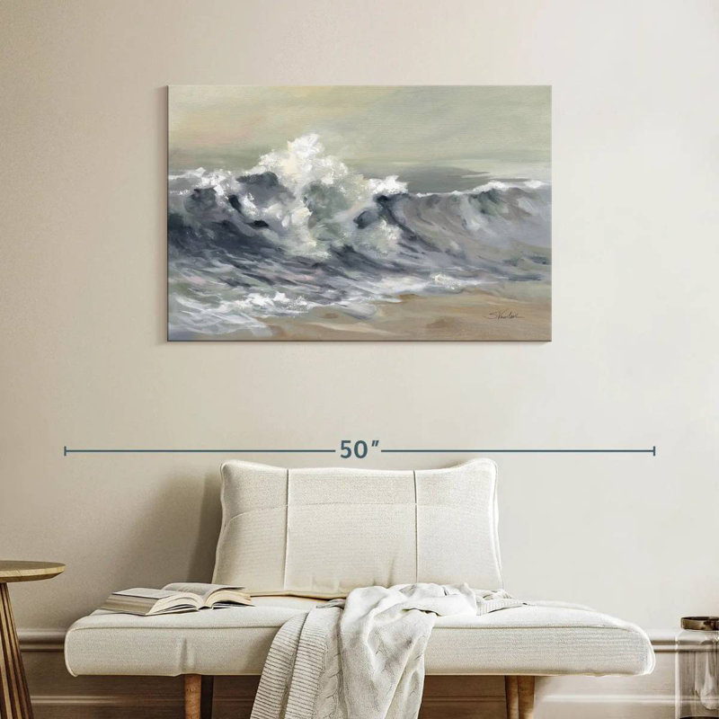 Senne sereine éclaboussant la vague, H 26 po x l 39 po