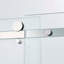 Porte de douche coulissante simple semi-cadre, acier inoxydable en nickel brossé, verre trempé transparent épais