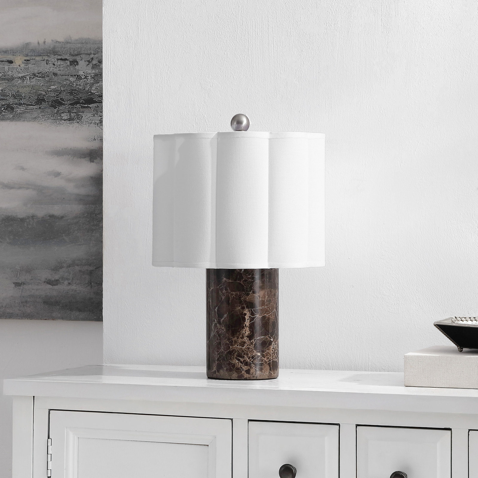 Rosalie 17.5" Marble Table Lamp