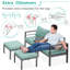 Charlsa Power Coated Aluminium 9 - Person Seating Group with Cushions-2116117106-2116117117