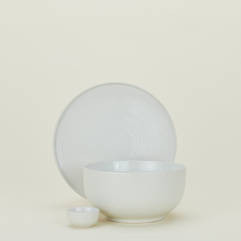 Stoneware Platter, Bone