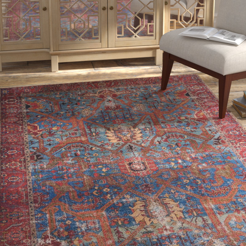 Daleigh Hand Hooked Oriental Indoor Rug, Rectangle 7'6" x 9'6"
