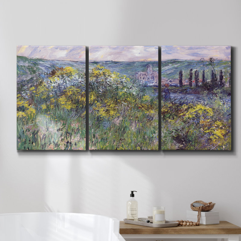 The Autumn View I, ensemble de 3 toiles encadrées, H 60 po x l 120 po x P 2 po