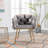 Luxury Modern Simple Leisure Velvet Single Sofa Chair Bedroom Lazy Person Household Dresser Stool Manicure Table Back Chair Gray-593452820-570044728