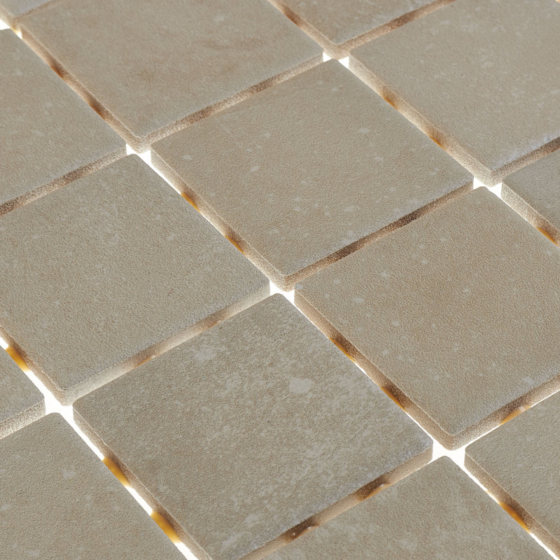 Fairfield 2" x 2" Ceramic Mosaic Tile, Cream