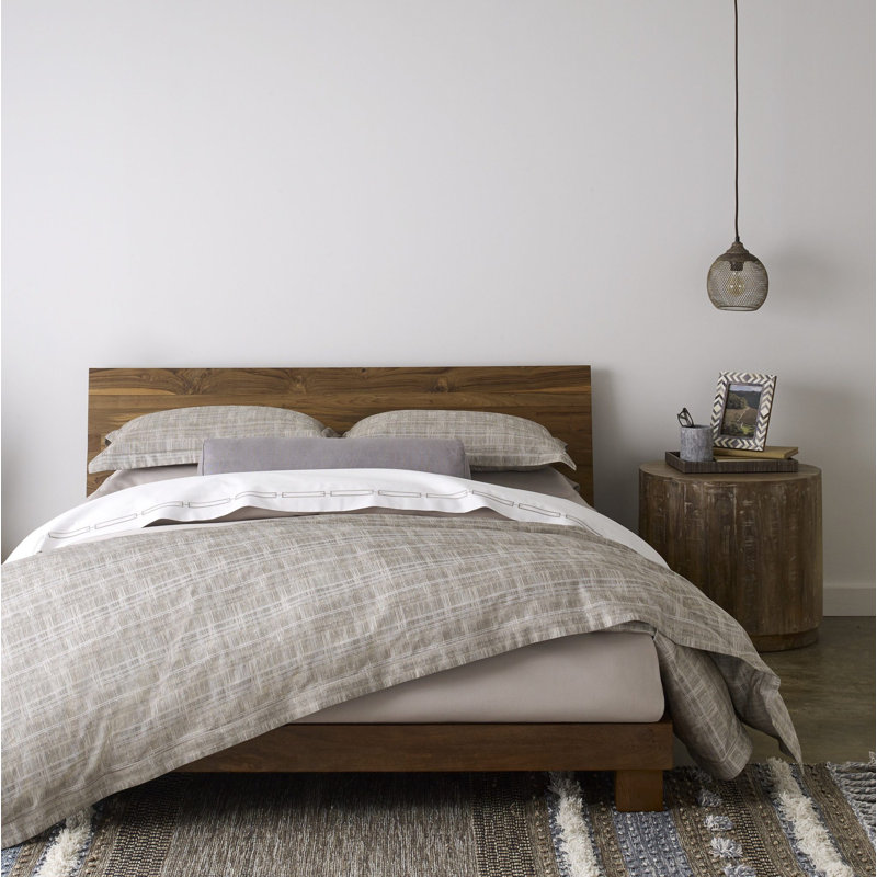 Biagio Standard Cotton Reversible Modern & Contemporary Duvet Cover, Linen, King Duvet Cover