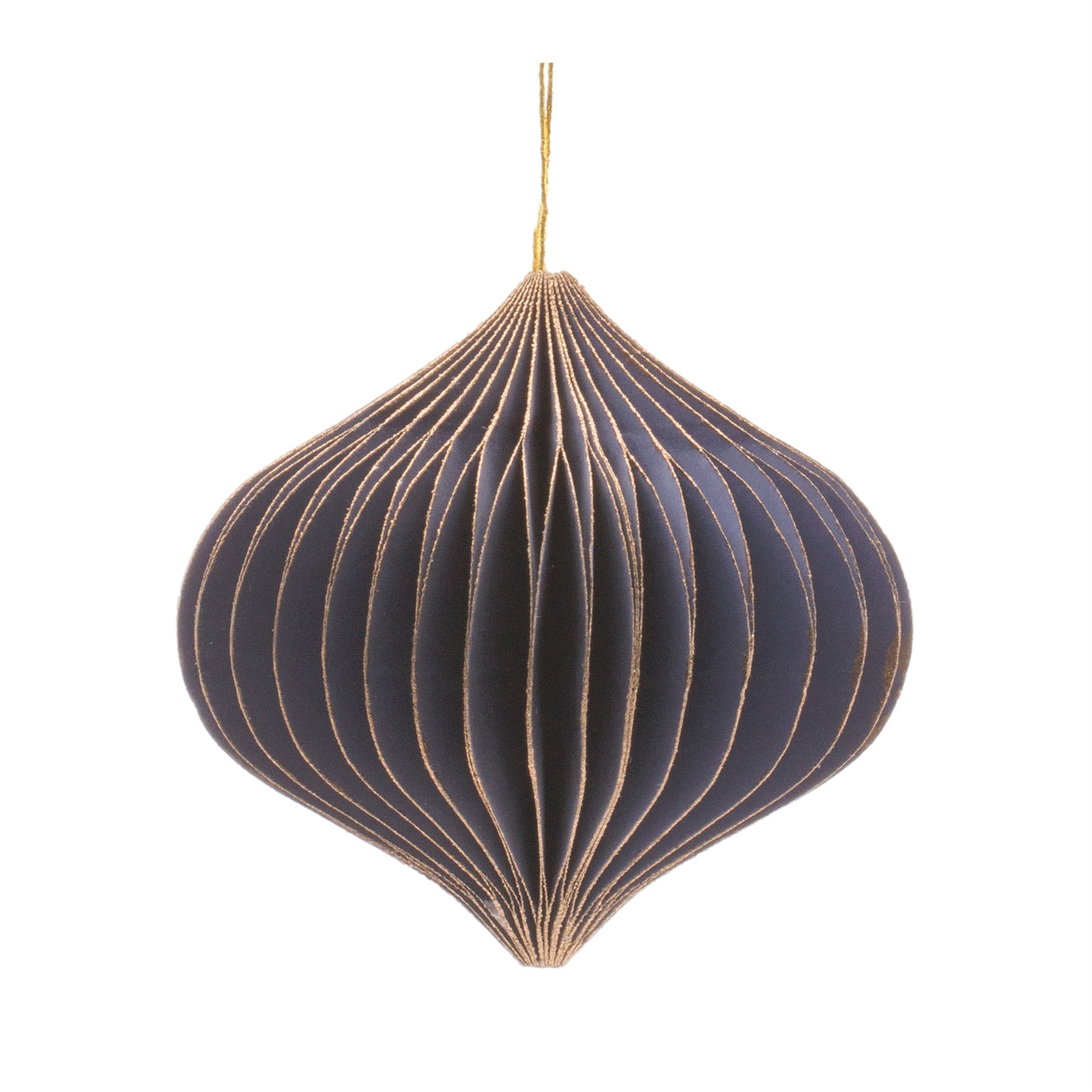 Round Paper Ornament Set of 12, Dark Blue