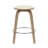 Hoxha Leather Round Counter Stool With Stained Poplar Wood Frame And 360-Degree Swivel Hoxha Collection-106908432
