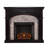 Beckette Electric 45.75" W Fireplace - Ebony w/ Gray Stacked Stone-78805043