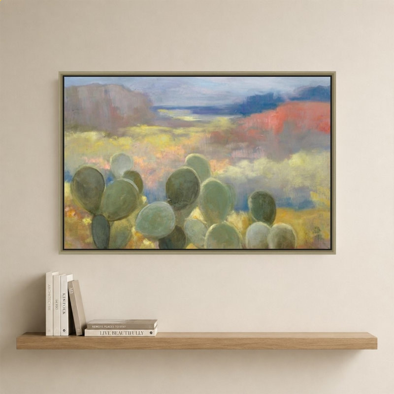 «High Desert II» par Julia Purinton - impression sur toile, H 28 po x l 40 po, Champagne