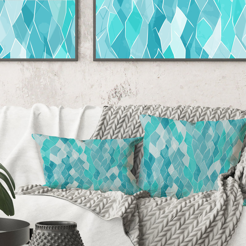 Coussin Turquoise, 16 po x 16 po