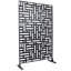 Écran d'intimité H 76 po l 76 po - métal, pour terrasse de jardin extérieure, noir, facile d'entretien-121639858