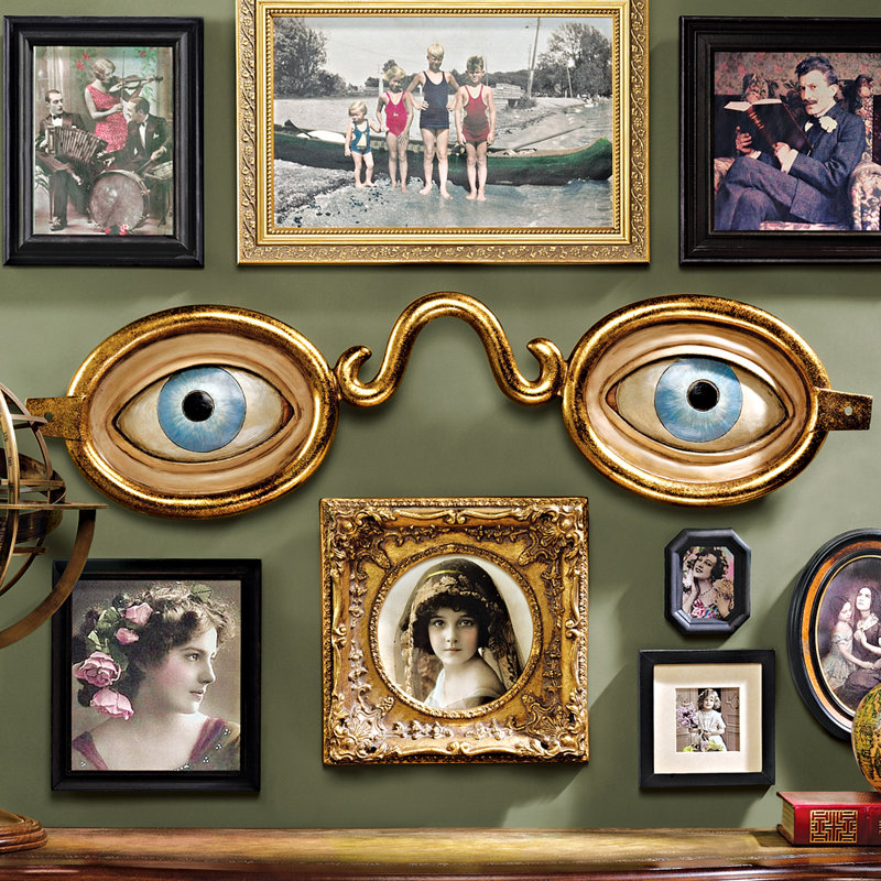 Folk Art Optometrist Trade Wall Sculpture