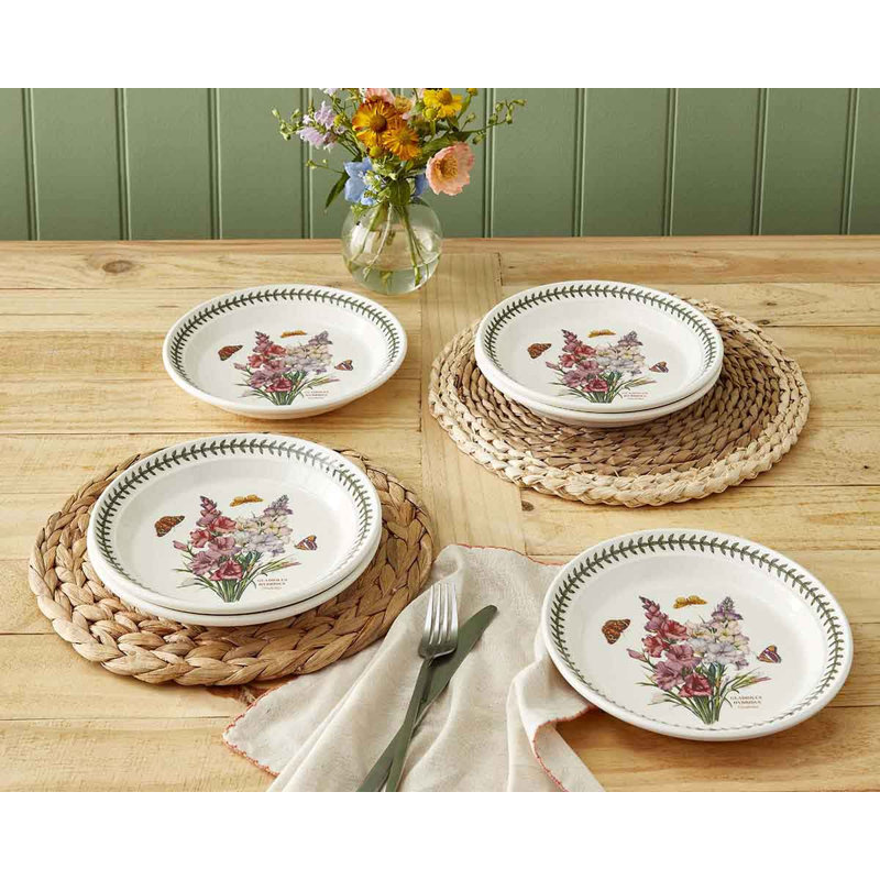Botanic Garde Gladiolusn, Set Of 6, 8 Inch Plates