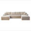 Ensemble de canapé modulaire compressible en forme de U 132,1 po, canapé modulaire de style minimaliste, canapé nuage en velours côtelé pour le salon-749318345-749318347-749318455