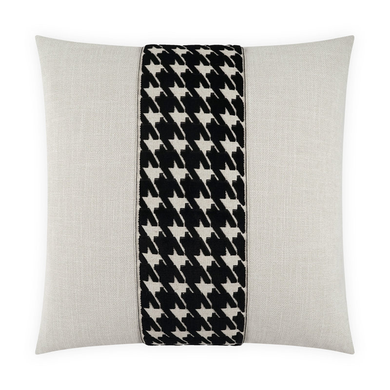 Ennis Square Pillow Cover & Insert, Jet, Square 22"
