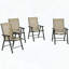Ensemble de 4 chaises de patio pliantes empilables avec accoudoirs, sans assemblage-1774951942