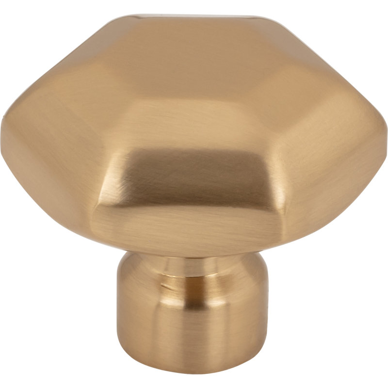 1 1/4" Length Geometric Knob, Honey Bronze