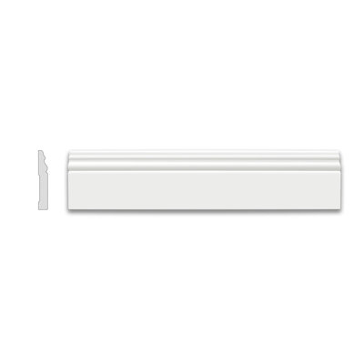 Dekorman 3.75'' H x 2'' W x 96'' D Medium Density Fiberboard (MDF) Casing