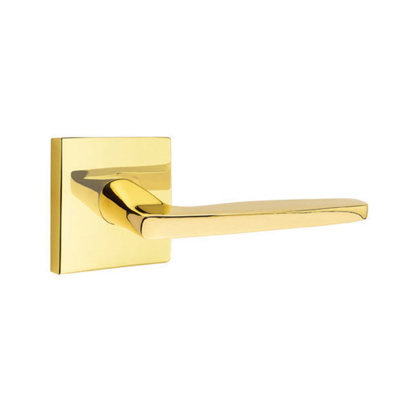 Hermes Double Dummy Door Lever, Right, Unlacquered Brass