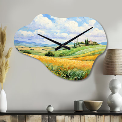 Belak Vangogh Rolling Hills I - horloge murale en métal Vangogh Cloud