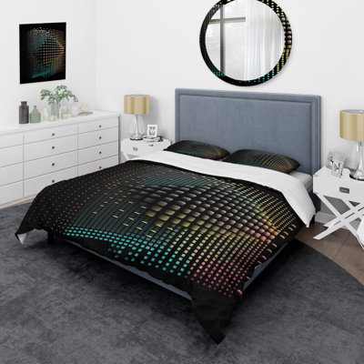 Ensemble de housse de couette en microfibre / polyester Multidimensional Luminogram III