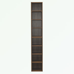 Tall Narrow Bookcase With 8-Tier Adjustable Shelves