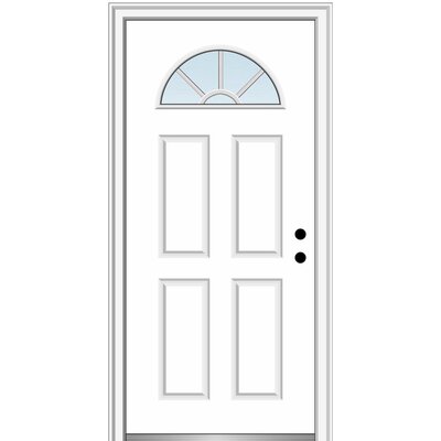 Sunburst Internal Grilles Primed Fiberglass Prehung Front Entry Doors -  Verona Home Design, ZZ365580L