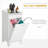Cabinets | 31" Tilt Out Free Standing Laundry Hamper, Pull Out Basket Storage Organizer, White | Engineered Wood | Bathroom
