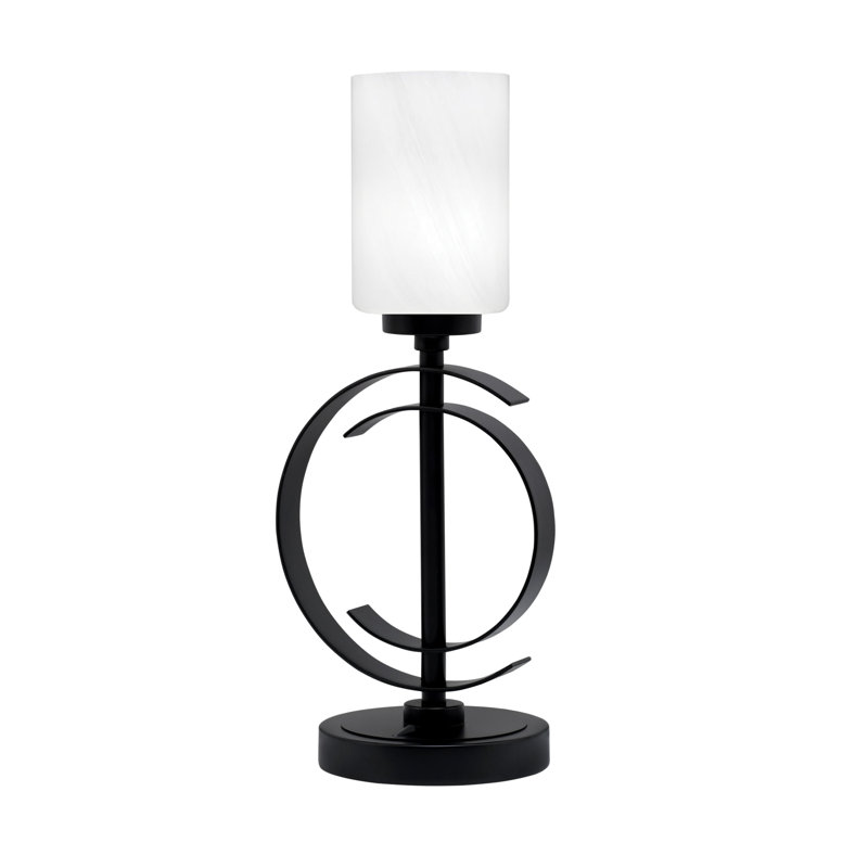 Lampe de table Armida, Blanc, Noir mat