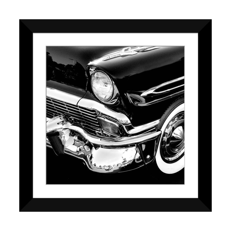 «Vintage Car I», reproduction de photo sur toile, Papier d'art encadré noir, H 24 po x l 24 po x P 1 po