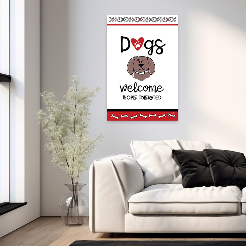 «Dogs Welcome», art contemporain pour chien, H 36 po x l 24 po