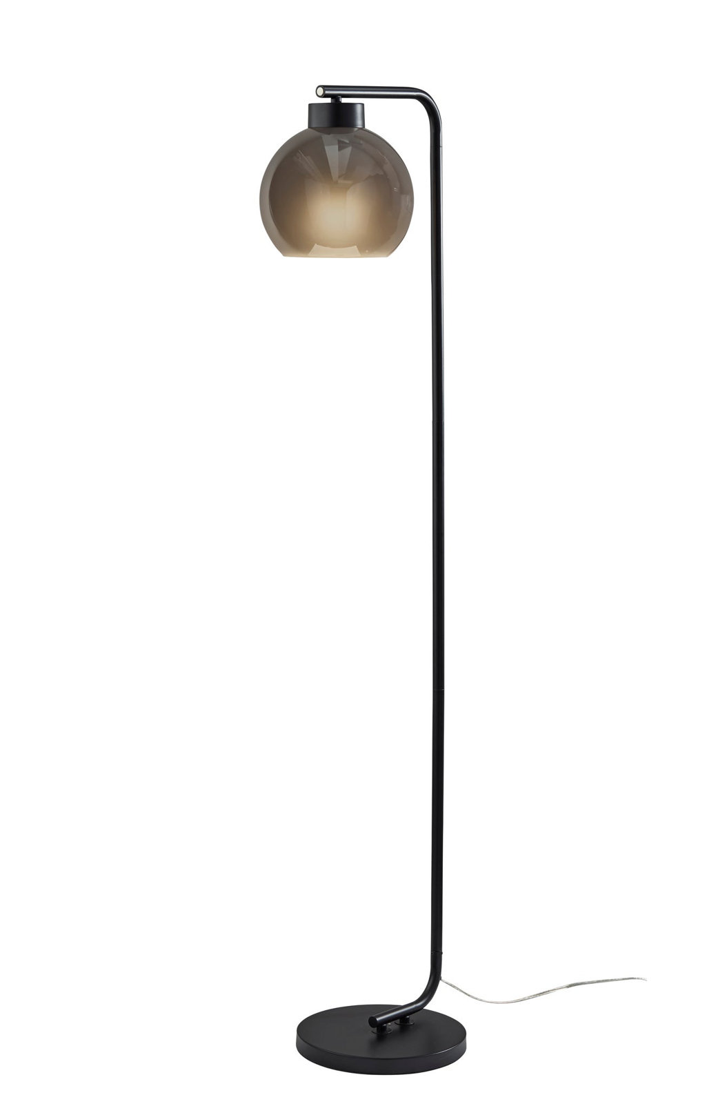 Atticus Floor Lamp, Black, Matte Black