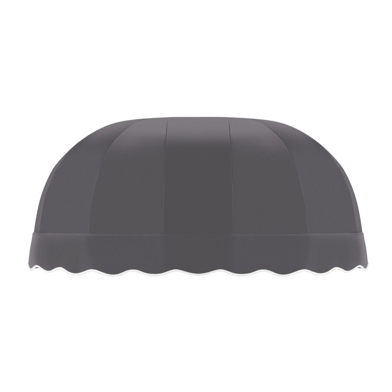 Awntech Chicago Acrylic Fabric Fixed Awning, 33.25" H x 76.5" W x 26.25" D, Gunmetal