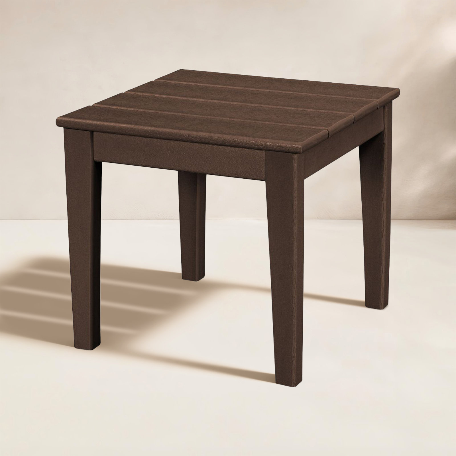 POLYWOOD® Newport 18" Patio Side Table, Mahogany