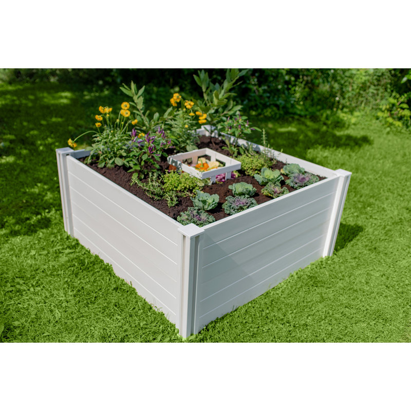 CLASSIC White Vinyl 4x4 Composting Garden