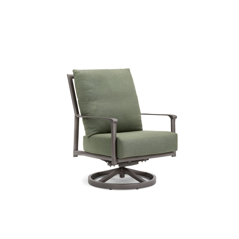 Outdoor Swivel Lounge Chair, Green, Brown