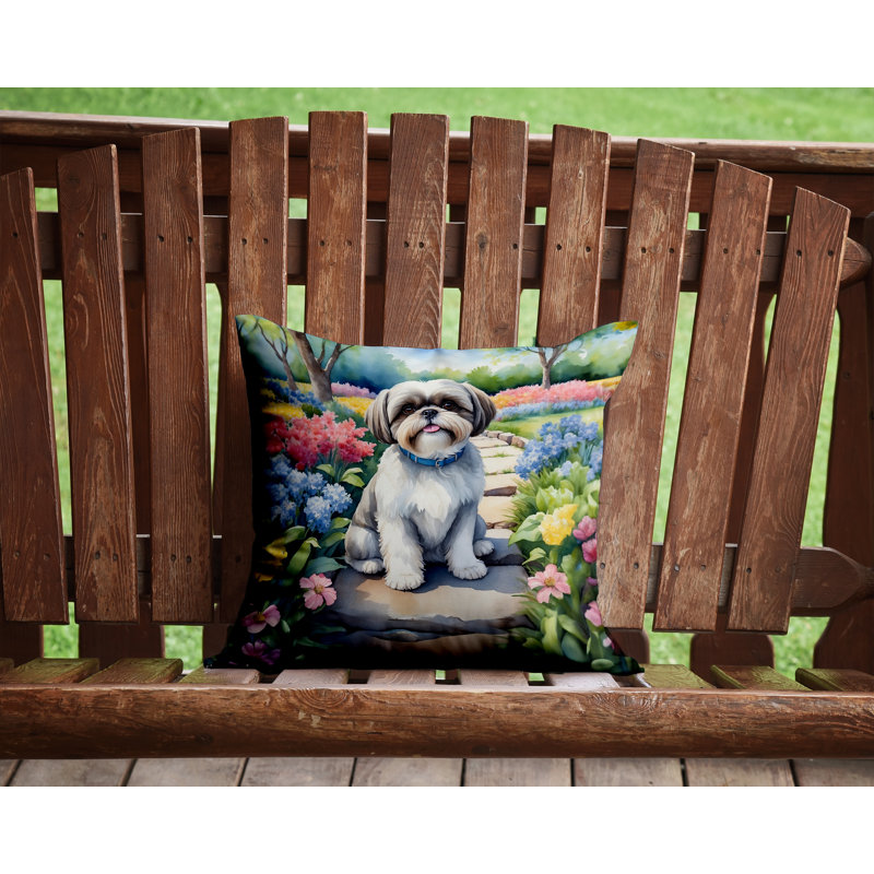 Coussin décoratif intérieur / extérieur Spring Path, H 14 po x l 14 po