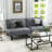 Ebern Designs Convertible Folding Futon Sofa Bed With 6-position Adjustable Backrest Cushion