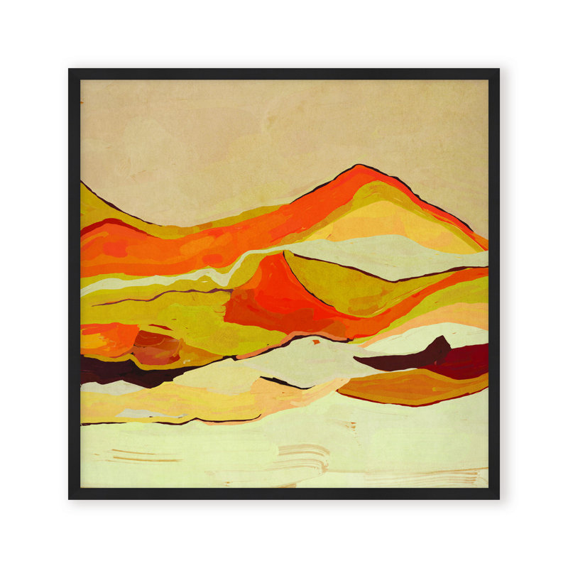 Nature Inspired Dawn's Horizon Trptych, 24" H x 24" W, Beige, Framed Print