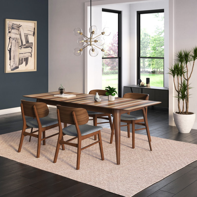 Aubriann Solid Wood Top Four Leg Dining Set