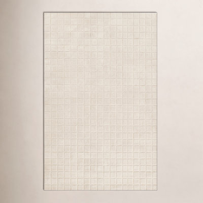  Contour Hand Woven Wool Geometric Ivory Area Rug