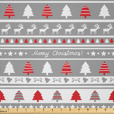 Akien Deer Trees Borders Fabric