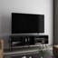 Meuble télé, 1 porte, 3 tablettes, noir sur place-96721545